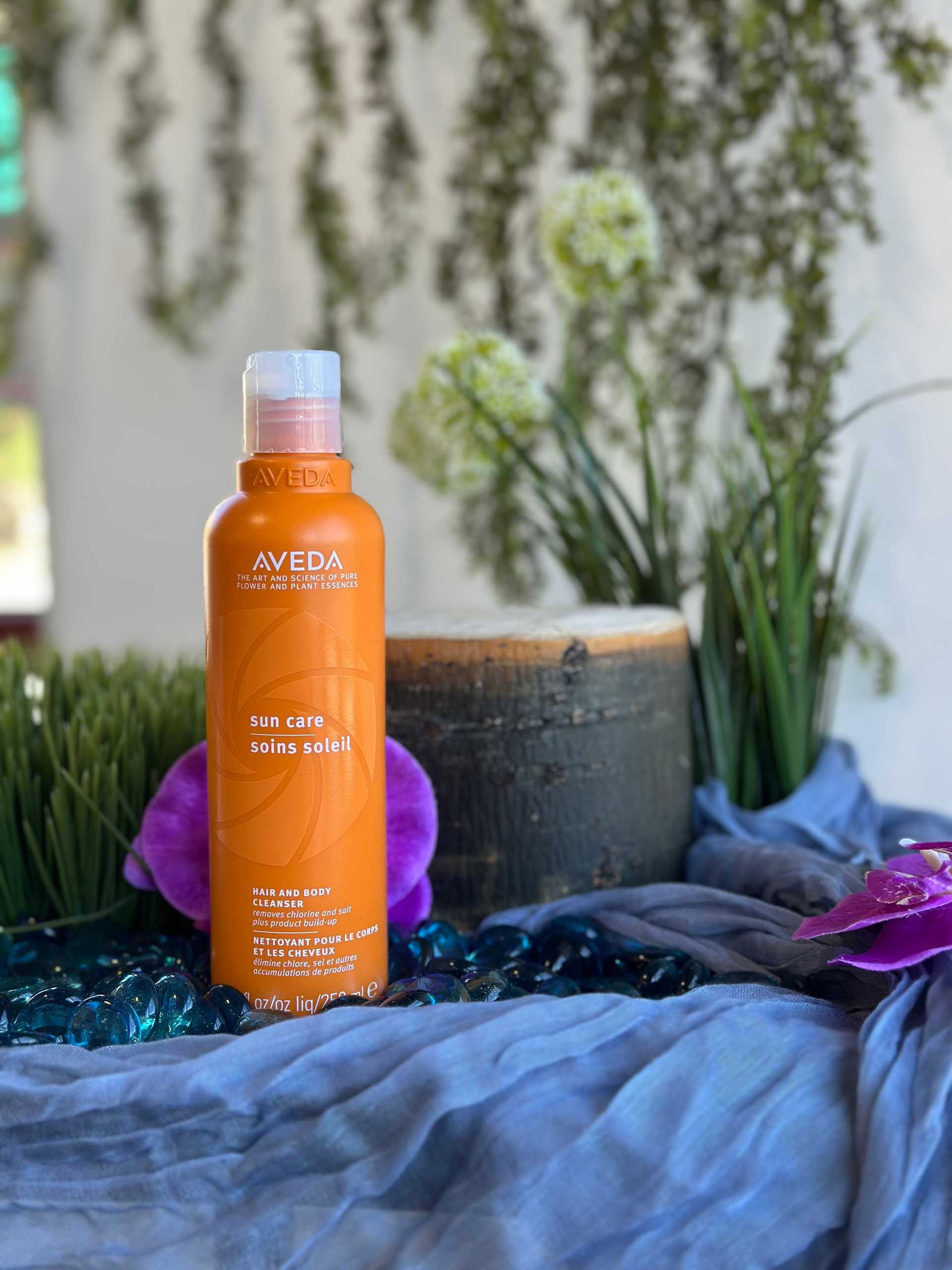 aveda sun care orange bottle