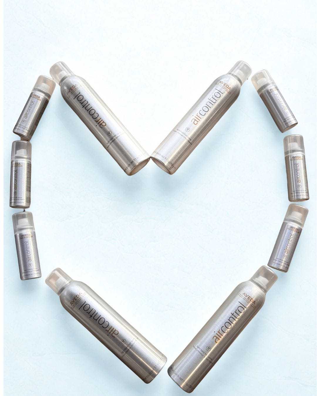 air control hair spray in shape of heart